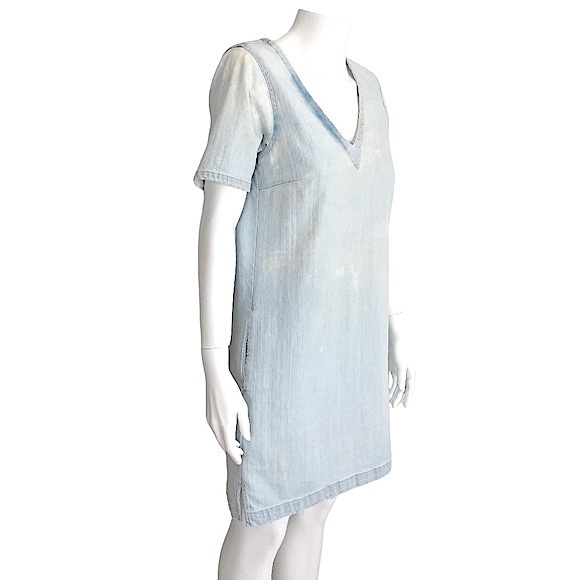 Current Elliott Splotchy Denim Dress in Avalanche - Picture 2 of 12